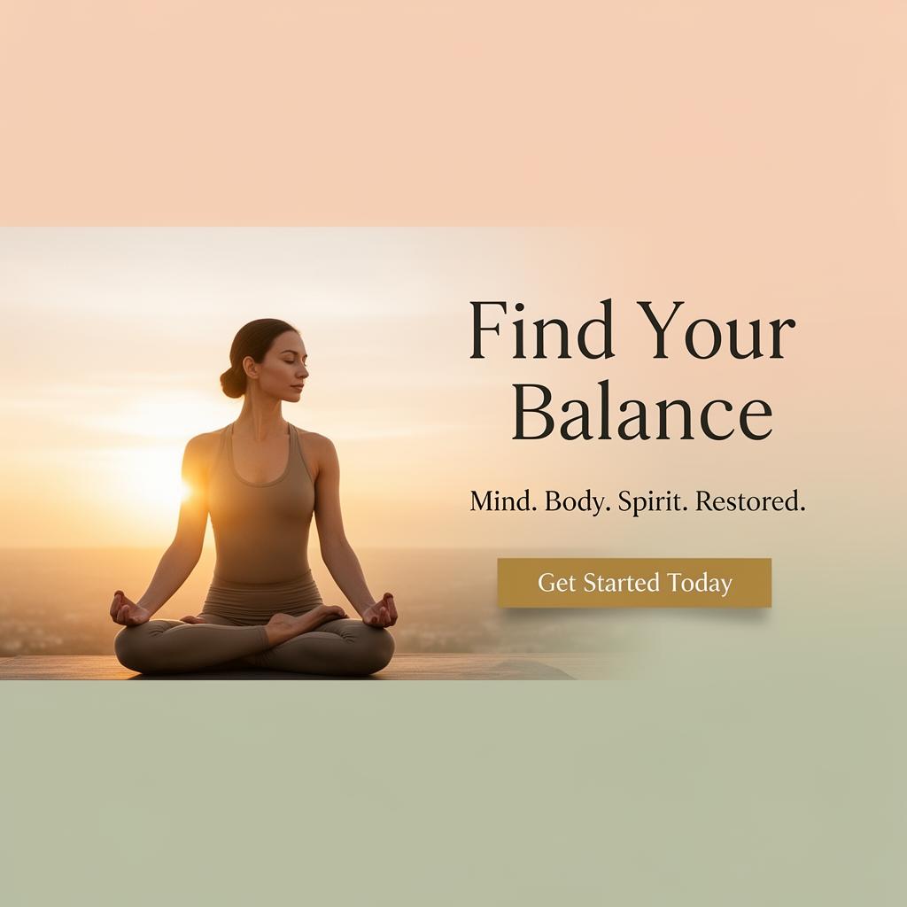 Holistic wellness banner ad — Find Your Balance